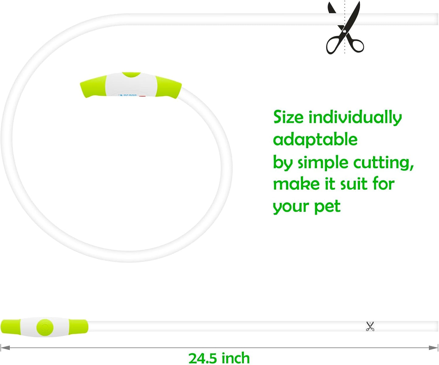 Led Dog Collar,  USB Rechargeable Flash Light up Dog Collar